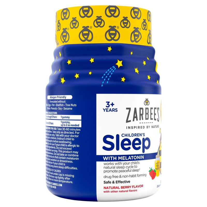 Zarbee's Children's Sleep with Melatonin Natural Berry Flavor Dietary Supplement, 3+ Years, 50 count