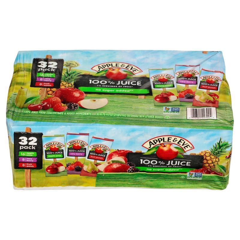 Apple &amp; Eve 100% Juice Variety Pack, 6.75 fl oz, 32 count