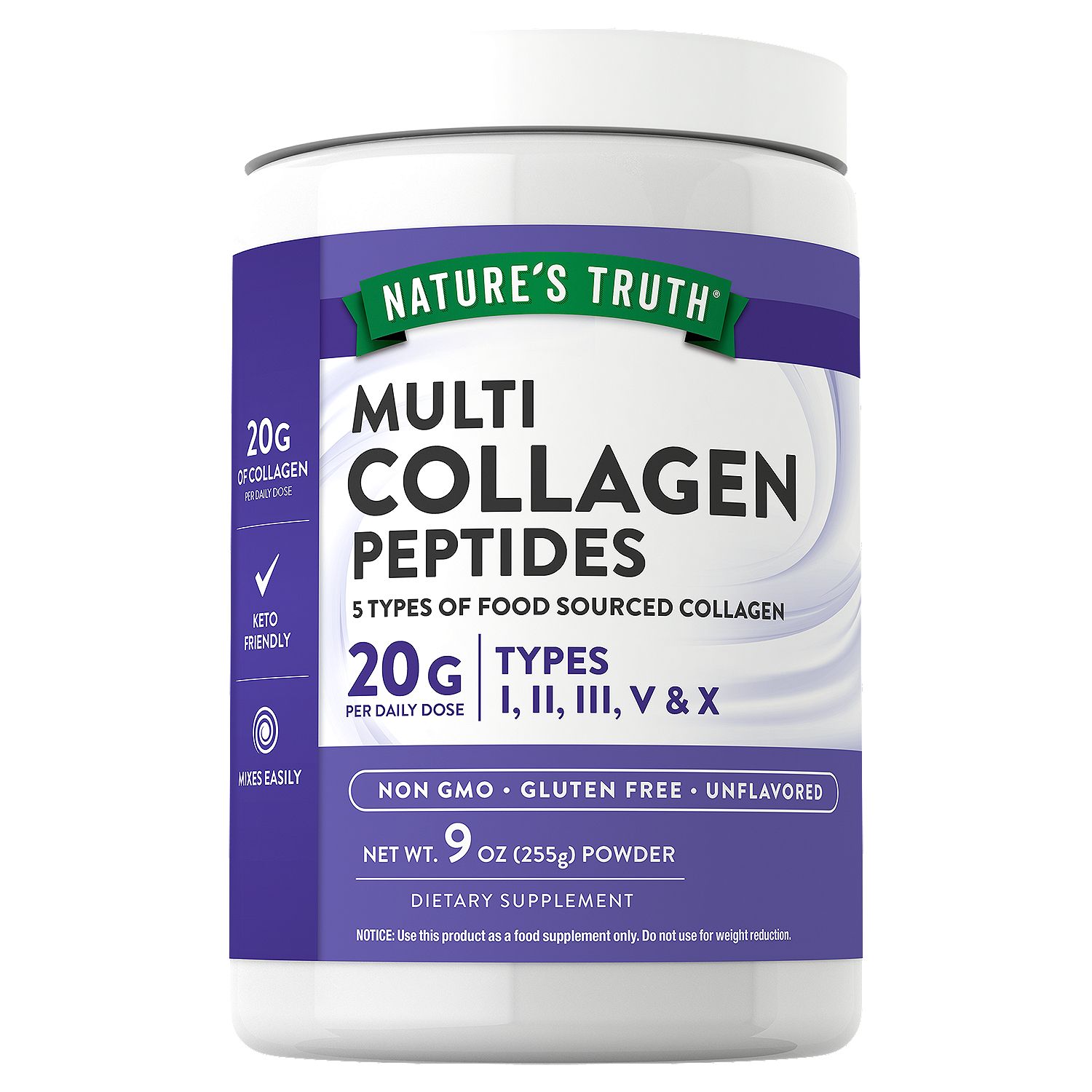 Nature's Truth Multi Collagen Peptides Powder Dietary Supplement, 9 oz
