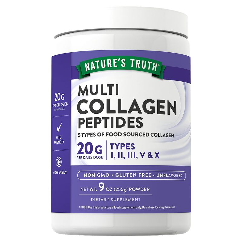 Nature's Truth Multi Collagen Peptides Powder Dietary Supplement, 9 oz