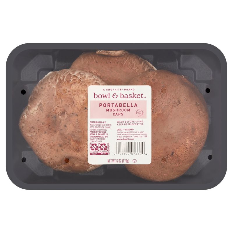 Bowl &amp; Basket Portabella Mushroom Caps, 6 oz