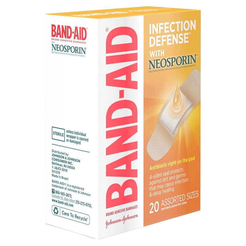 Band-Aid Infection Defense with Neosporin Adhesive Bandages, 20 count