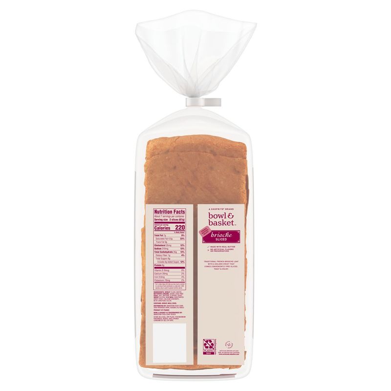 Bowl &amp; Basket Sliced Brioche, 17.6 oz