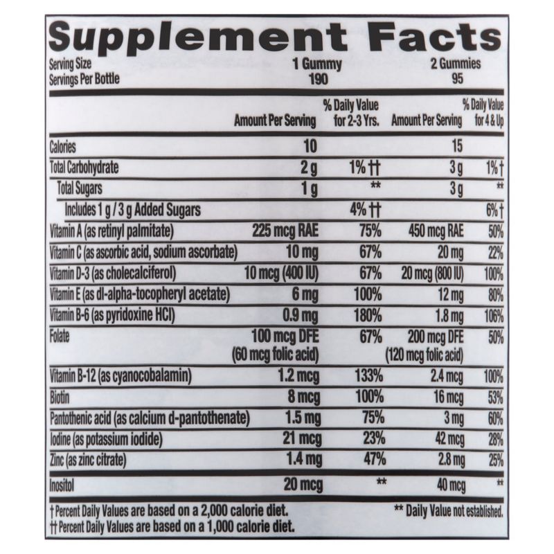 Vitafusion L'il Critters Disney Frozen Daily Multivitamin Dietary Supplement, 190 count