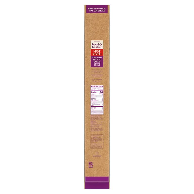 Bowl &amp; Basket Hot Stuff! Store-Baked Roasted Garlic Italian Bread, 16 oz