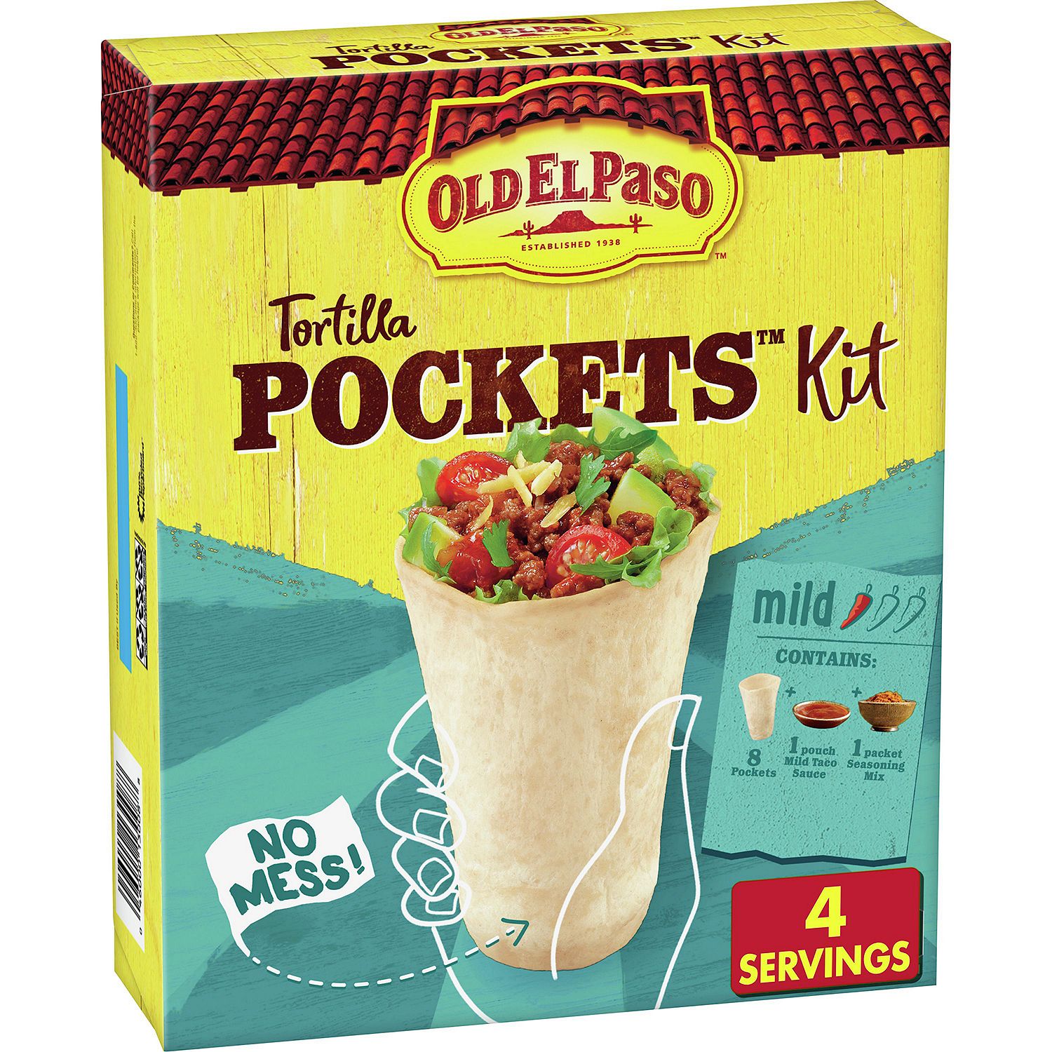 Old El Paso Mild Tortilla Pockets Kit, 12.4 oz