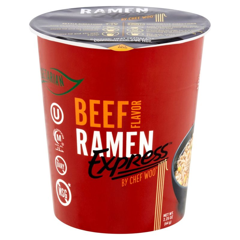 Chef Woo Express Beef Flavor Ramen, 2.25 oz