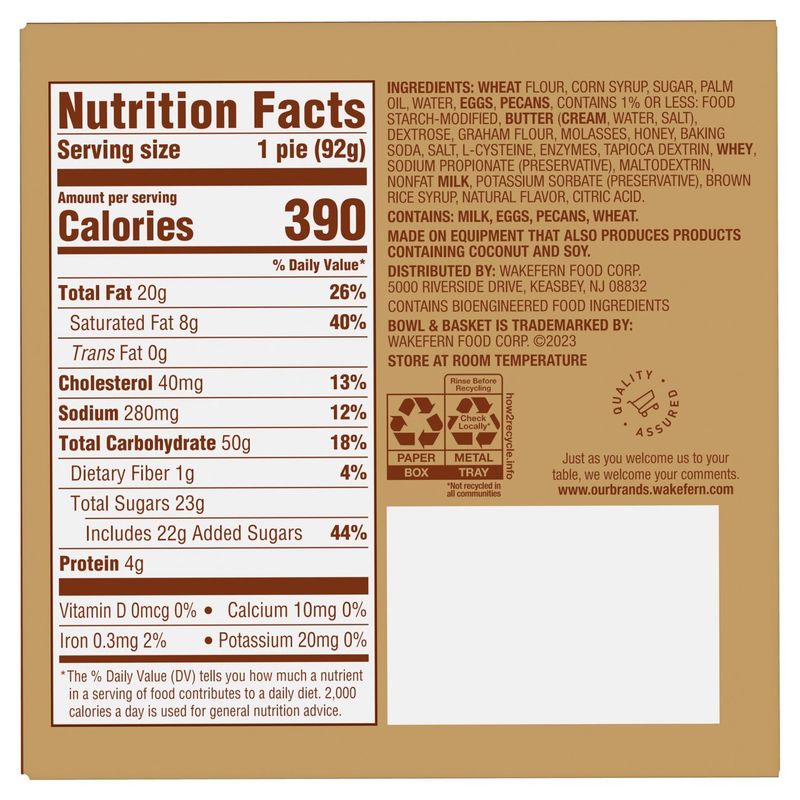 Bowl &amp; Basket Pecan Pie, 3.25 oz