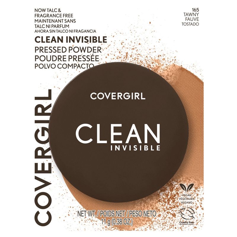 Covergirl Clean Invisible 165 Tawny Pressed Powder, 0.38 oz
