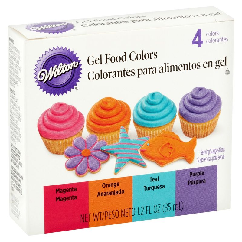 Wilton Gel Food Colors, 4 count, 1.2 fl oz