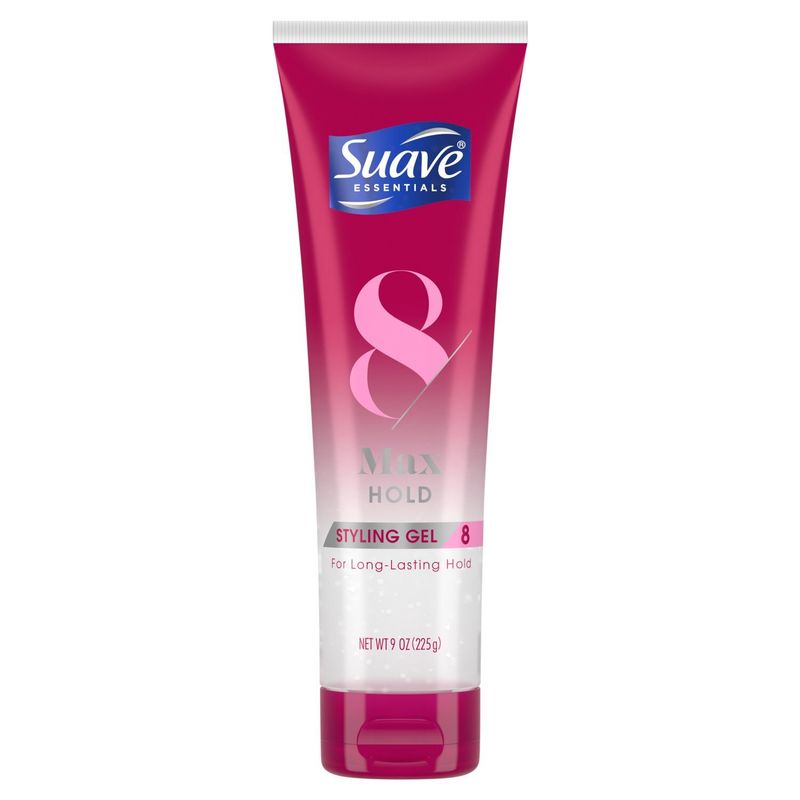 Suave Essentials Max Hold 8 Styling Gel, 9 oz