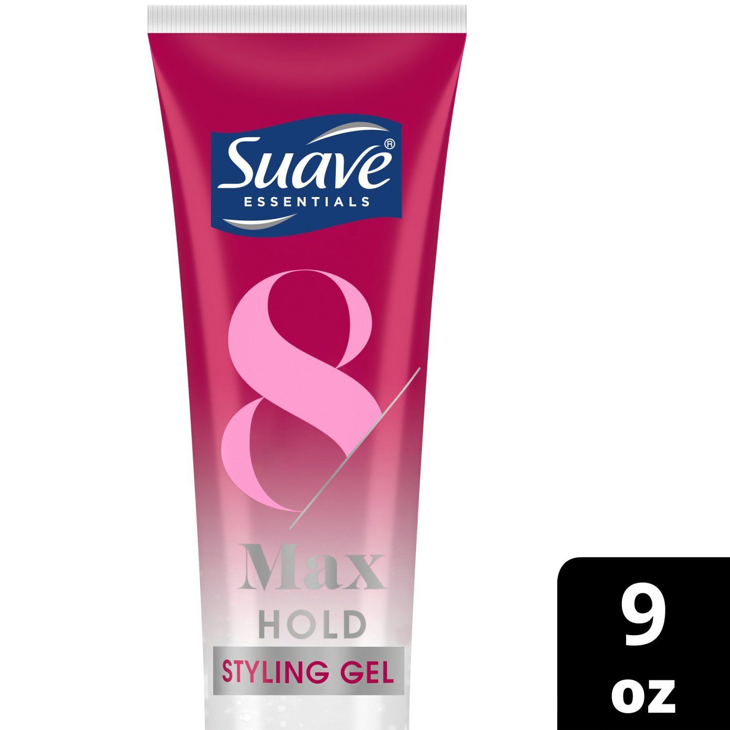 Suave Essentials Max Hold 8 Styling Gel, 9 oz