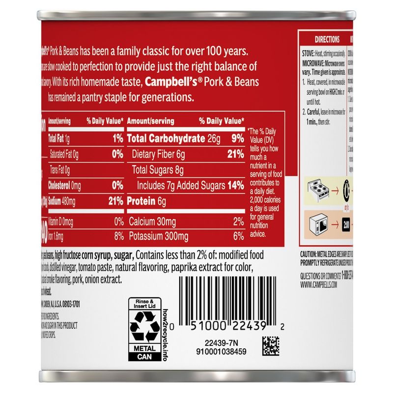 Campbell's Pork &amp; Beans, 14.8 oz