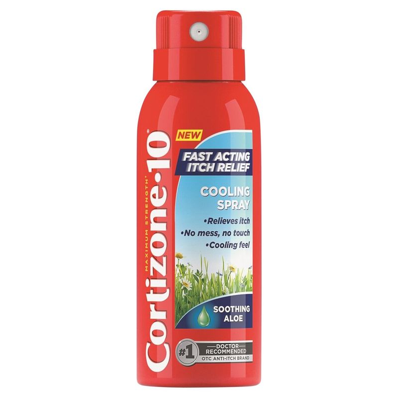 Cortizone-10 Maximum Strength Soothing Aloe Fast Acting Itch Relief Cooling Spray, 2.7 oz
