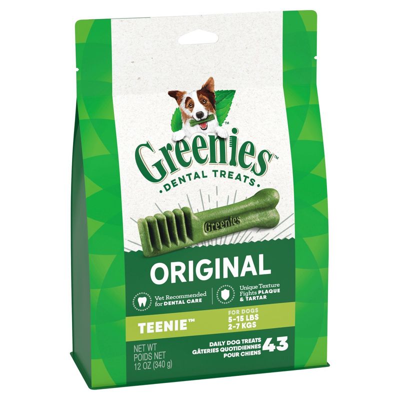 GREENIES Original Teenie Dental Treats for Dogs, 43 count, 12 oz