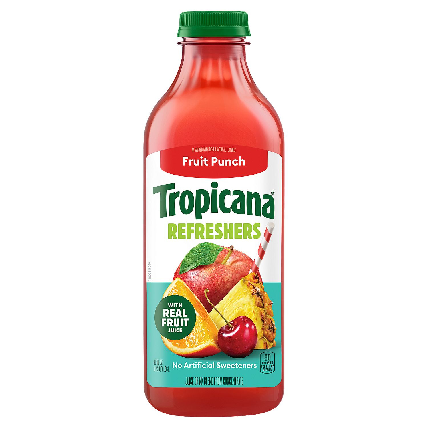 Tropicana Refreshers Fruit Punch Juice Drink Blend, 46 fl oz