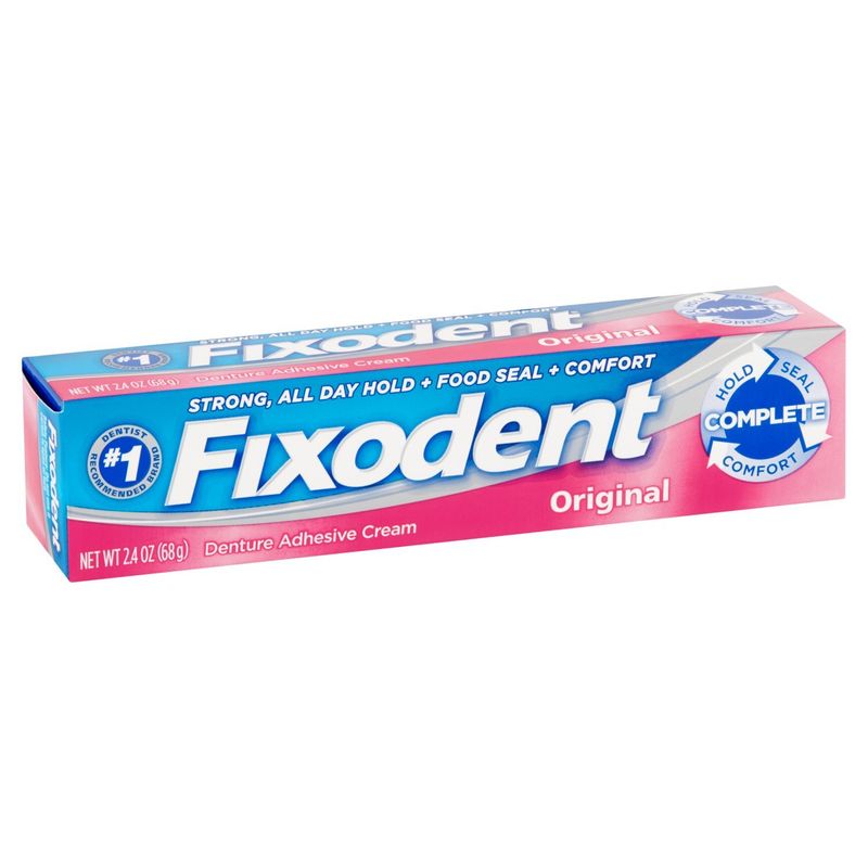 Fixodent Original Denture Adhesive Cream, 2.4 oz