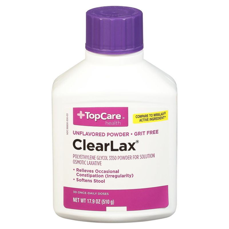 TopCare Health ClearLax Grit Free Unflavored Powder, 17.9 oz
