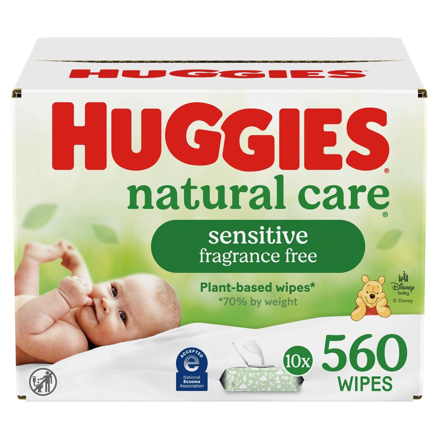 Huggies Natural Care Sensitive Fragrance Free Wipes, 560 count