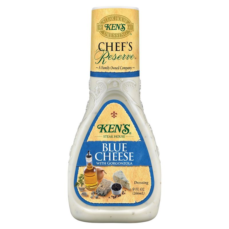 Ken's Steak House Chef's Reserve Blue Cheese with Gorgonzola Dressing, 9 fl oz