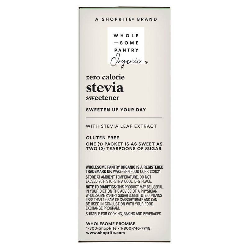 Wholesome Pantry Organic Zero Calorie Stevia Sweetener, 40 count, 1.4 oz