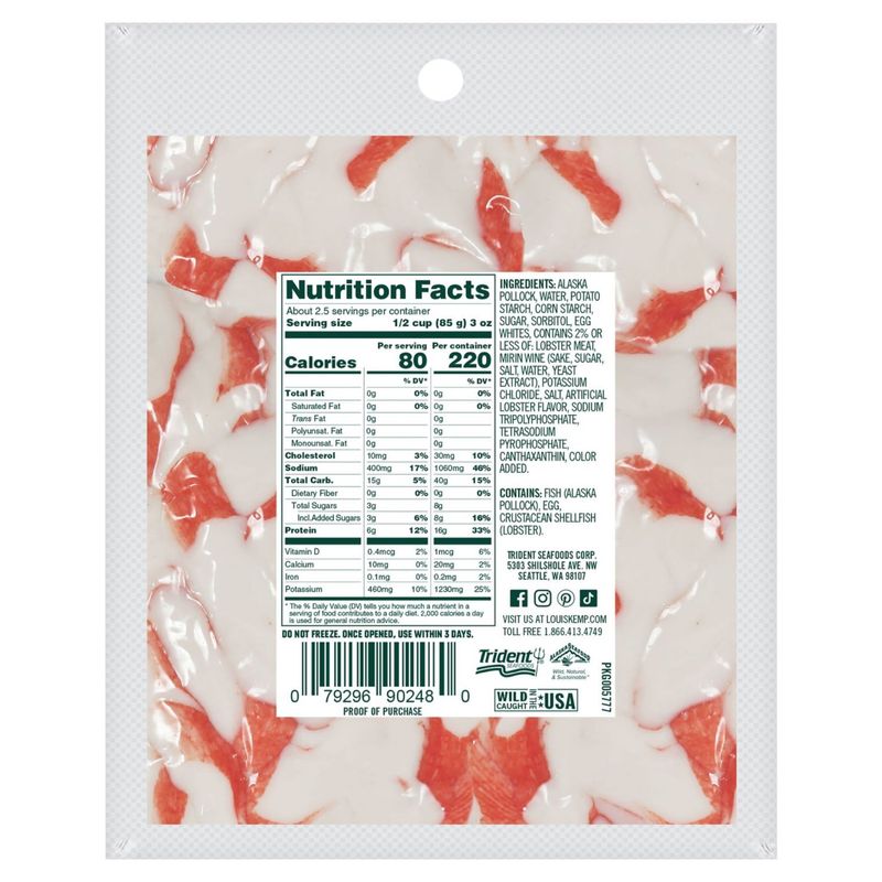 Louis Kemp Chunk Style Lobster Delights, 8 oz