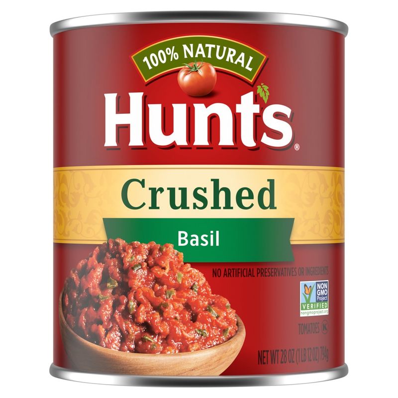 Hunt's Crushed Basil Tomatoes, 28 oz