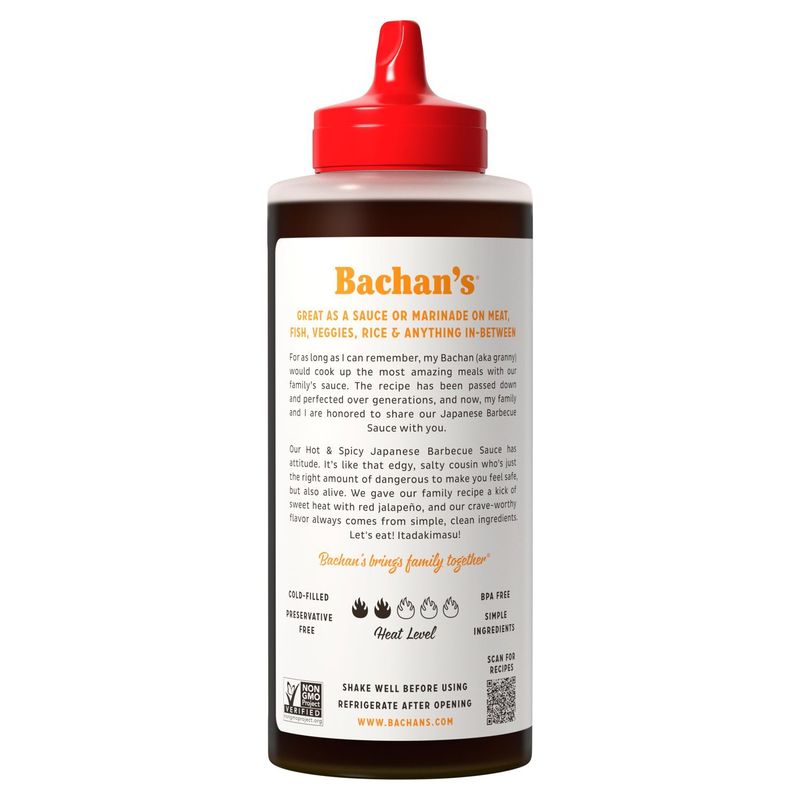 Bachan's Hot &amp; Spicy Japanese Barbecue Sauce, 16 oz
