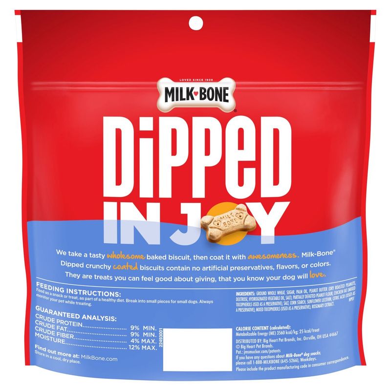 Milk-Bone Dipped Wholesome Coated Biscuits Dog Snacks, 12 oz