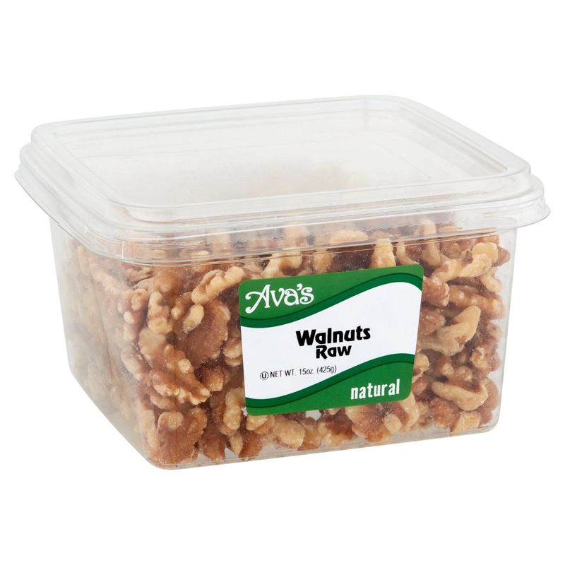 Ava's Natural Walnuts Raw, 15 oz
