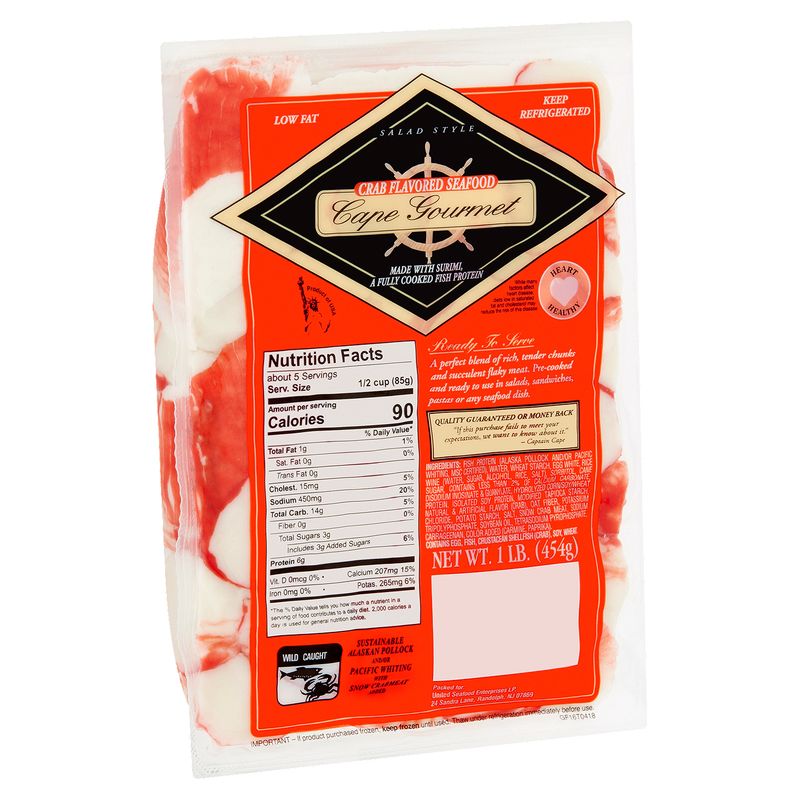 Cape Gourmet Salad Style Crab Flavored Seafood, 32 oz