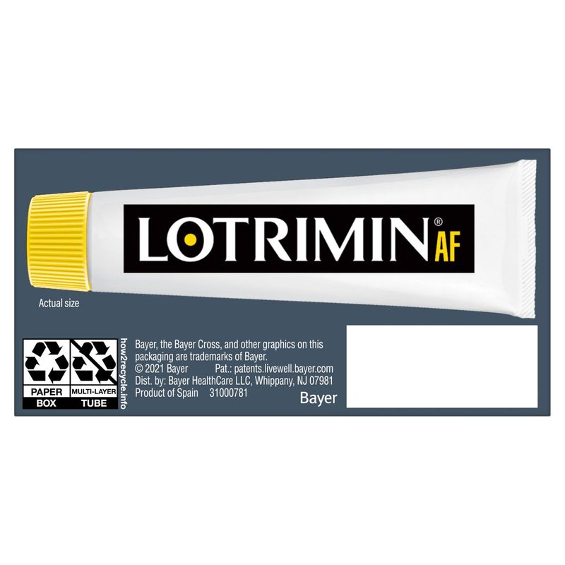 Lotrimin AF Clotrimazole Antifungal Cream, 0.42 oz