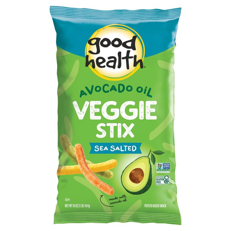 Good Health Avocado Oil Veggie Stix Sea Salted Potato Based Snack, 16 oz