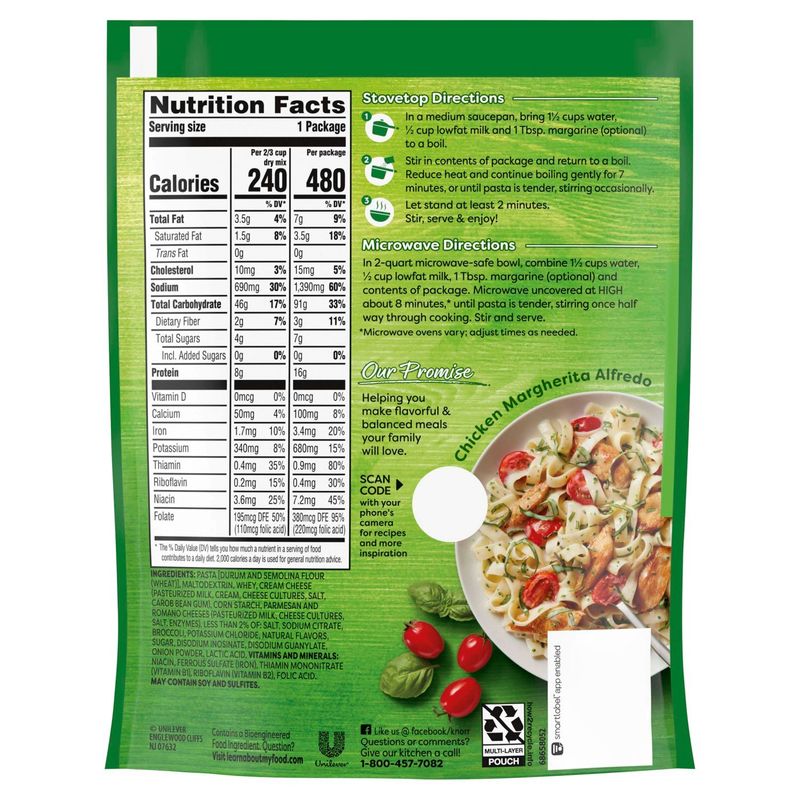 Knorr Pasta Sides Alfredo Broccoli Fettuccine 4.5 oz