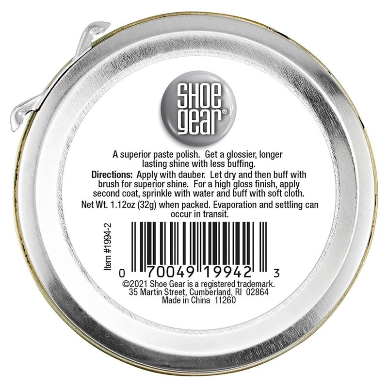 Shoe Gear Brown Water Resistant Shoe Polish, 1.12 oz