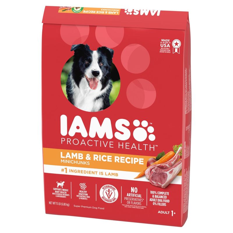 Iams Proactive Health Lamb &amp; Rice Recipe Minichunks Super Premium Dog Food, Adult 1+, 7 lbs
