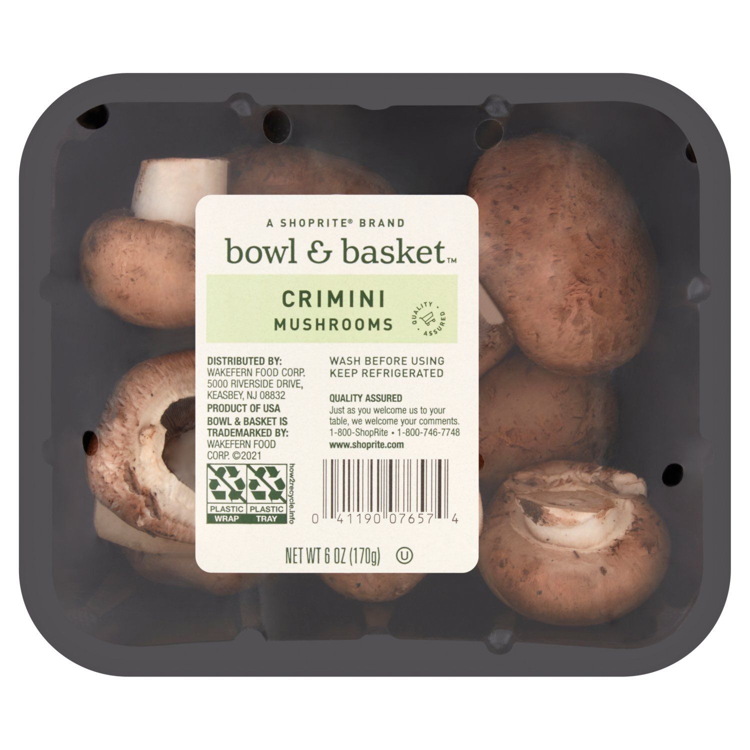 Bowl &amp; Basket Crimini Mushrooms, 6 oz