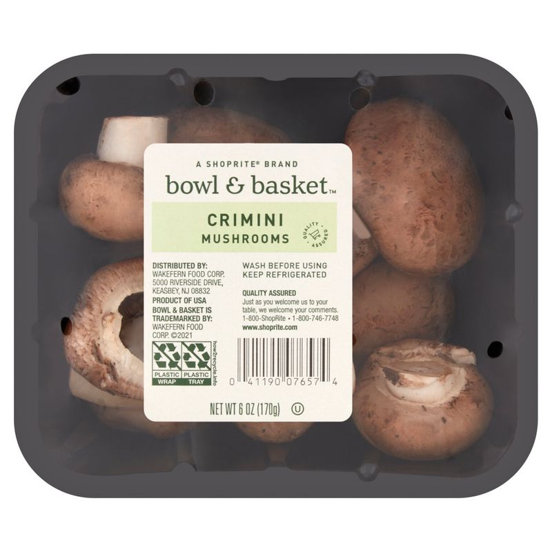 Bowl &amp; Basket Crimini Mushrooms, 6 oz