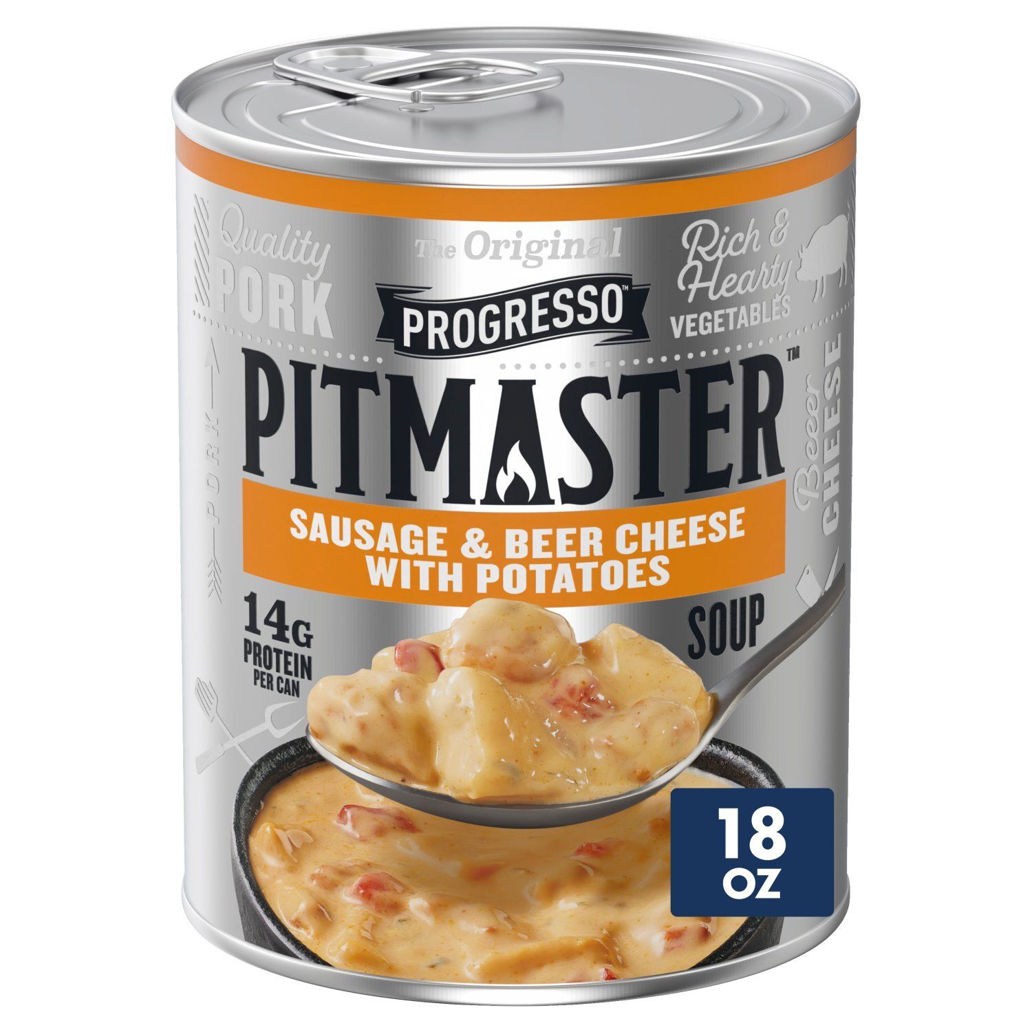 Progresso Pitmaster Sausage &amp; Beer Cheese with Potatoes Soup, 18 oz