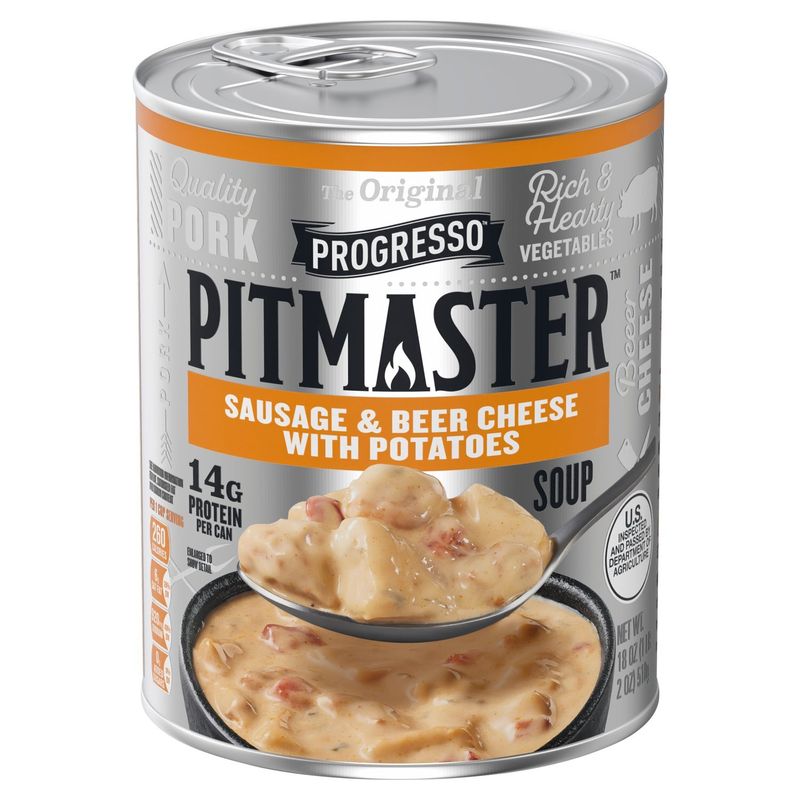 Progresso Pitmaster Sausage &amp; Beer Cheese with Potatoes Soup, 18 oz
