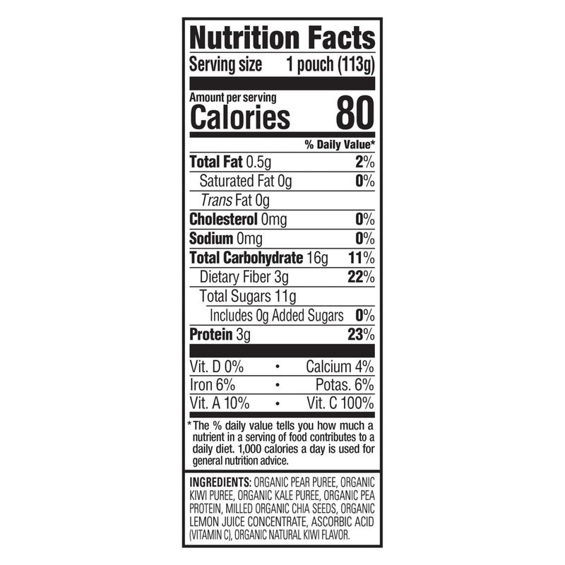 Happy Tot Organics Fiber &amp; Protein Fruit &amp; Veggie Blend Baby Food, Stage 4 Tots &amp; Tykes, 4 oz