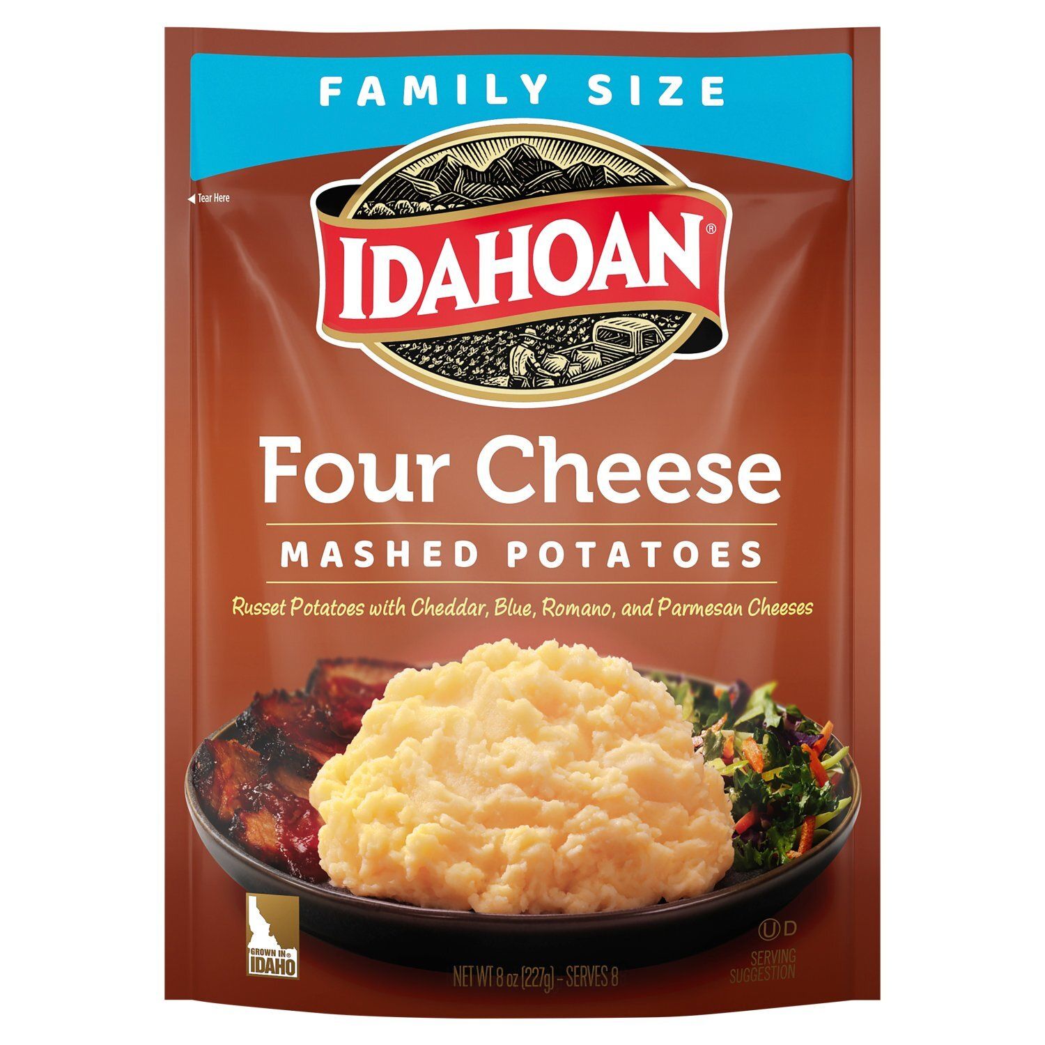 Idahoan Four Cheese Mashed Potatoes Family Size, 8 oz