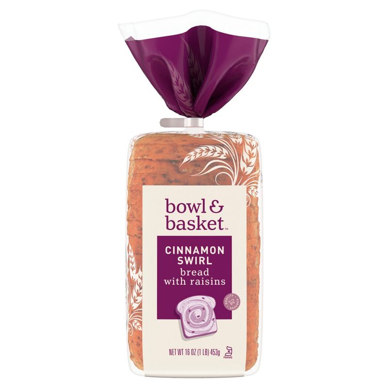 Bowl &amp; Basket Cinnamon Swirl Bread with Raisins, 16 oz