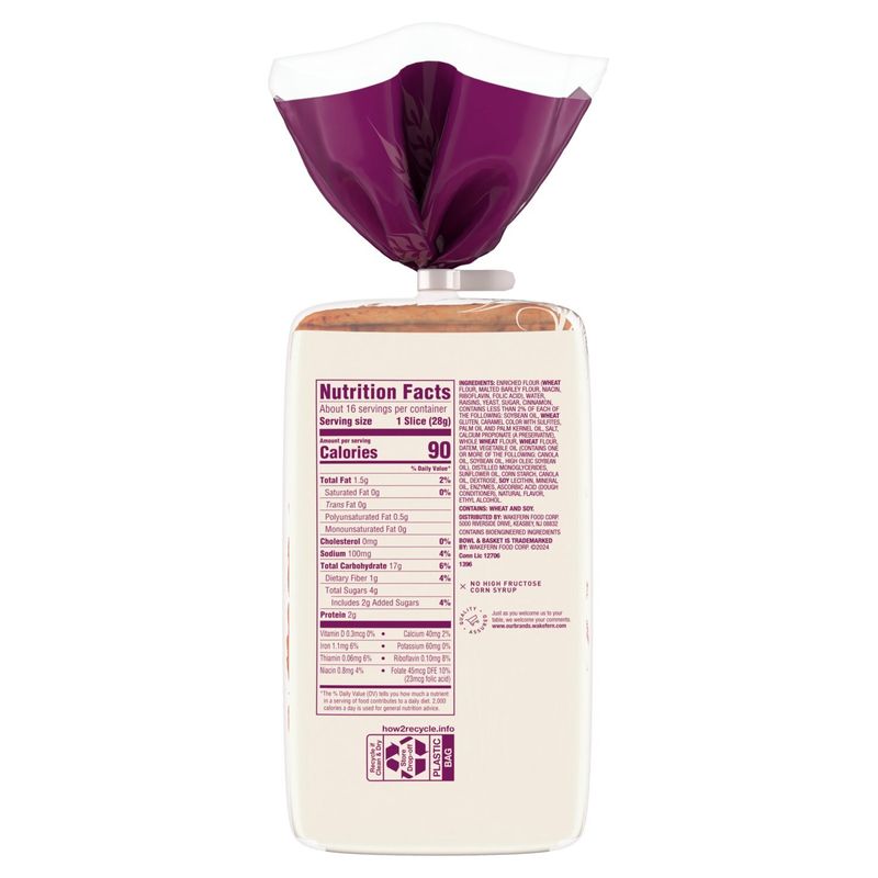 Bowl &amp; Basket Cinnamon Swirl Bread with Raisins, 16 oz