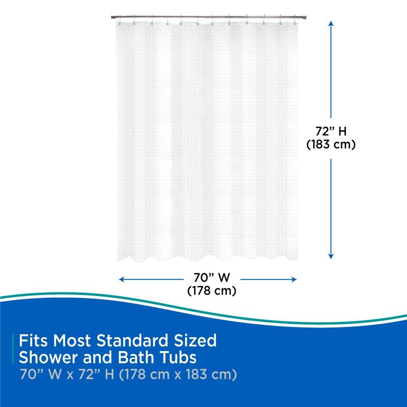 Kenney Bath Solutions Medium Weight Embossed Peva Shower Curtain Liner