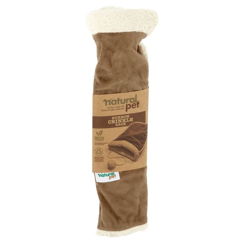 Natural Pet Burrow Crinkle Sack Cat Toy