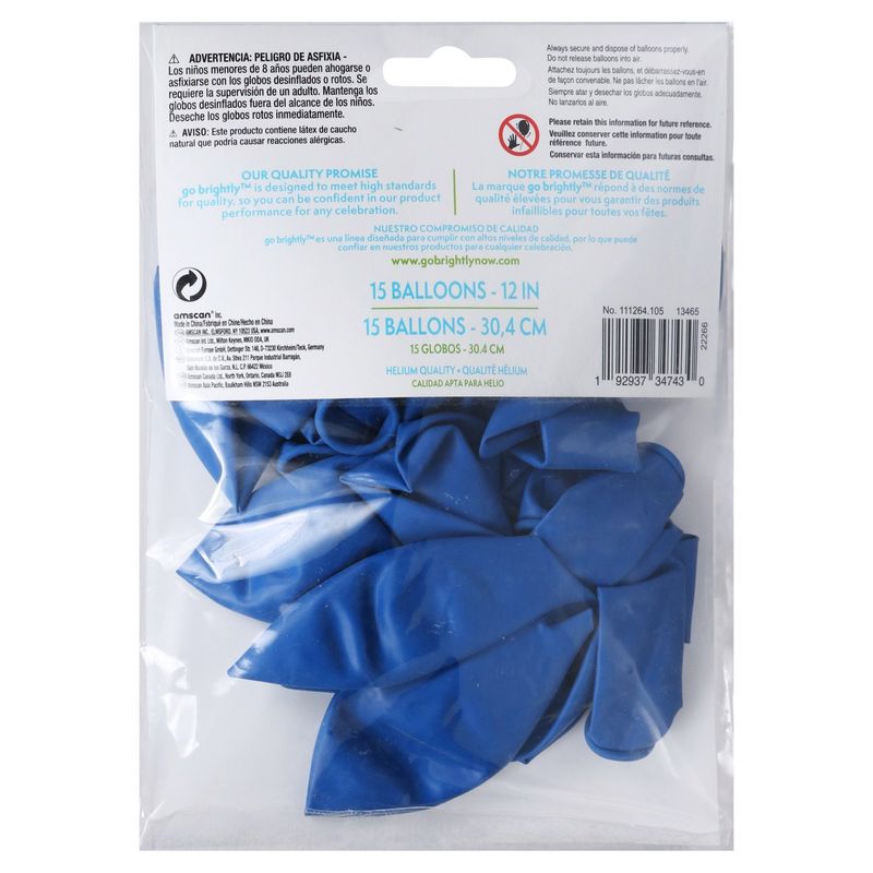 Go Brightly Balloons, 15 count