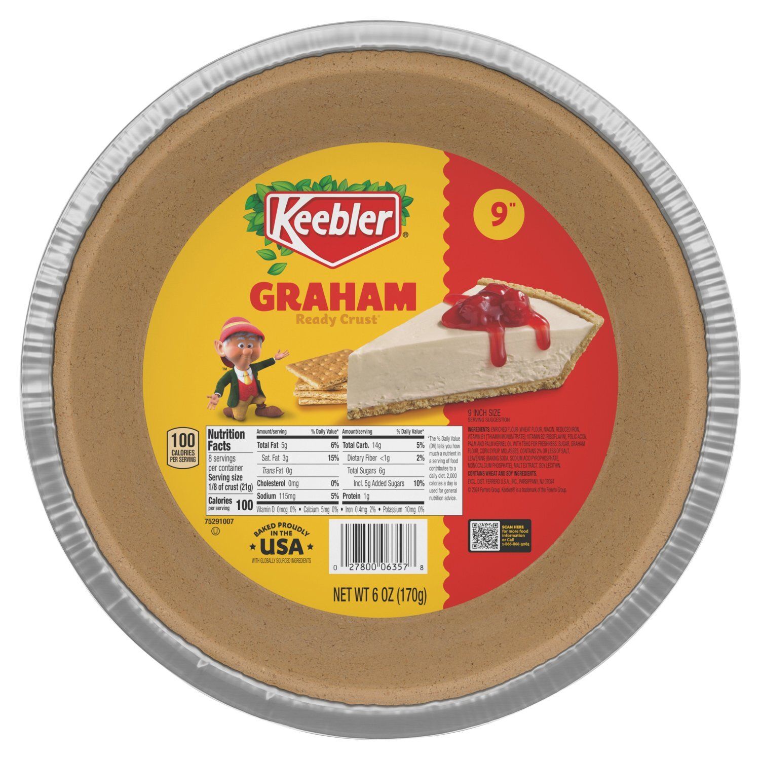 Keebler 9" Graham Ready Crust, 6 oz