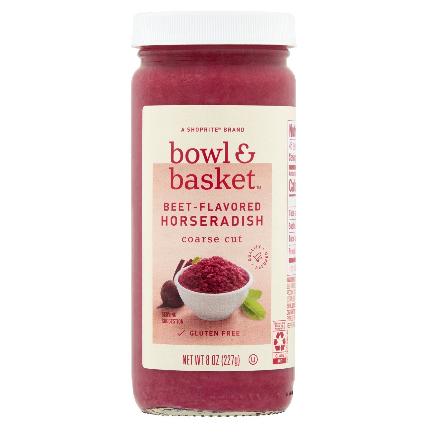 Bowl &amp; Basket Coarse Cut Beet-Flavored Horseradish, 8 oz