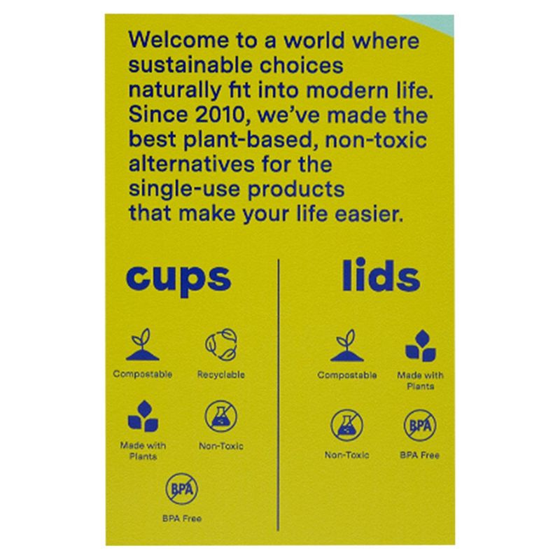Repurpose 12 oz Cups Hot Drinks Compostable Cups &amp; Lids, 10 count